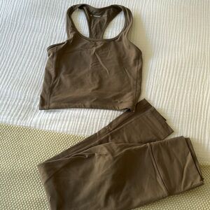 TnAction taupe beige workout set